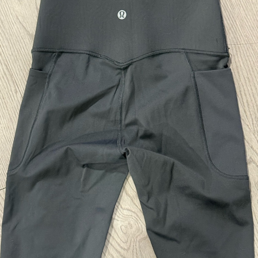 Lululemon Fast And Free Black Running Tights Leggings Medium - Picture 2 of 3